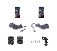 Caméra De Recul Voiture Caméra Vue Latérale AHD À 2 Canaux Alarme BSD Enregistrement Vidéo Voiture avec Camion Bus Moniteur Rétroviseur Arrière 10.36 Pouces(Add Left Right cam)