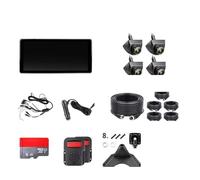 Caméra De Recul Voiture Écran Partagé 10.36 Pouces 4CH Alarme BSD Angle Mort Enregistreur Vidéo DVR Intégré Caméra 170 ° AHD1080P Camping-Car/Camion/Bus(64G TF Card,2 BSD add 4pcs 899)