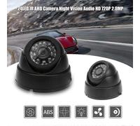 Caméra de sécurité 24 LED IR AHD avec vision nocturne HD 720p/1080p 1 MP/2 MP, caméra dôme de surveillance CCTV avec filtre IR-Cut, noire