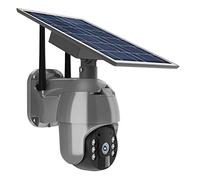 Caméra de sécurité, 4G LTE FDD Fente for Carte SIM Longue Veille Solaire PTZ Moniteur Caméra avec Batterie 3MP Détection De Mouvement Alarme CCTV Caméra De Surveillance(4G Cam Battery 64G)