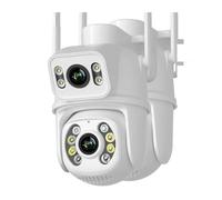 Caméra de sécurité, 4K 8MP PTZ caméra double écran Vision nocturne AI suivi automatique extérieur 4MP sécurité CCTV caméra de Surveillance caméra IP Pour la sécurité de votre domicile(8MP with 128G Ca