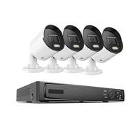 Caméra De Sécurité 6MP Double Objectif 8CH NVR Ultra HD POE AI Détection Humaine CCTV Kit De Surveillance Vidéo 180 Degrés Panoramique(4T,8CH 4MP Camera)