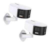 Caméra De Sécurité 6MP Double Objectif 8CH NVR Ultra HD POE AI Détection Humaine CCTV Kit De Surveillance Vidéo 180 Degrés Panoramique(4T,2PCS 6MP Camera)