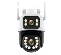 Caméra de sécurité, 8MP 4K double objectif double écran PTZ IP caméra extérieure 4MP HD AI détection humaine sécurité protection CCTV surveillance, for la sécurité intérieure/extérieure de la maison (