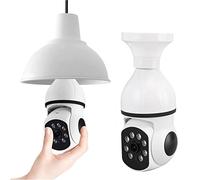 Caméra de sécurité Ampoule 2 MP 5 GHz, Caméra sans Fil Extérieure Intérieure 1080p HD Couleur pour Animaux de Compagnie, Moniteur WiFi Rotatif avec Appel Vocal de Vision Nocturne