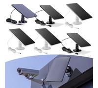 Caméra de sécurité avec panneau solaire monocristallin 4 W avec câble de 299,9 m pour l'extérieur, compatible avec chargeur avec silicone Blink extérieur pour caméras (B blanc)