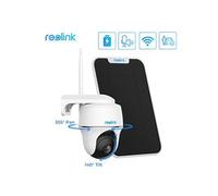 Caméra de Sécurité Batterie WiFi 2,4/ 5 GHz, 360° PanTilt, Vision Nocturne 2K, Détection Intelligente 4MP HD, Audio Bidirectionnel, Argus PT Pro +