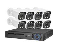 Caméra de sécurité, Caméra de sécurité IP 8MP 4K avec détection e, système AI POE NVR, Kit CCTV Couleur, Vision Nocturne, vidéosurveillance extérieure à Domicile(None,8CH NVR 8 AI Camera)