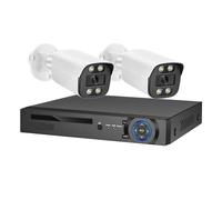 Caméra de sécurité, Caméra de sécurité IP 8MP 4K avec détection e, système AI POE NVR, Kit CCTV Couleur, Vision Nocturne, vidéosurveillance extérieure à Domicile(None,4CH NVR 2 AI Camera)