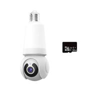 Caméra de sécurité, Caméra IP d'intérieur à ampoule , Vision nocturne polychrome, suivi automatique, vidéosurveillance intelligente, moniteur de sécurité sans fil avec support E27 Pour la sécurité de