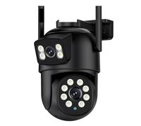 Caméra de sécurité, caméra IP PTZ 8MP 4K double objectif avec double écran 4MP HD, zoom numérique 4X, suivi automatique, caméra de surveillance extérieure sans fil, for la sécurité intérieure et extér