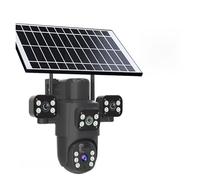 Caméra de sécurité, Caméra solaire 4G/WiFi, écran à trois objectifs, 6 MP, K, batterie basse consommation, IP, vision nocturne PIR, vidéosurveillance, protection de sécurité(4G Camera No Card)