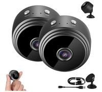 Caméra de sécurité domestique 1080P noire Mini caméra de porte