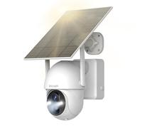 Caméra de sécurité extérieure, caméra de sécurité extérieure Wifi 2K, vision nocturne, détection de mouvement PIR, voix bidirectionnelle, 360°Pan Parfait pour l'extérieur, le parking, la maison