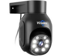Caméra de sécurité extérieure sans fil 5 MP avec vision nocturne en couleur, caméra de sécurité panoramique à 360° avec suivi