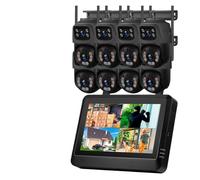 Caméra De Sécurité Extérieure sans Fil NVR 7 Pouces, 8 Canaux, Système WiFi, H.265, Enregistreur Audio Et Vidéo CCTV(1T,NVR and 8pcs Camera)