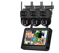 Caméra De Sécurité Extérieure sans Fil NVR 7 Pouces, 8 Canaux, Système WiFi, H.265, Enregistreur Audio Et Vidéo CCTV(None,NVR and 3pcs Camera)