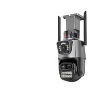 Caméra de sécurité extérieure Wi-FI 9 MP, Zoom x8, vidéosurveillance 4K, Triple Objectif, Double écran, PTZ, NVR(UK Plug,9MP Add 64G Card)