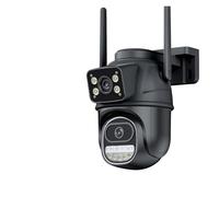 Caméra de sécurité extérieure Wi-FI 9 MP, Zoom x8, vidéosurveillance 4K, Triple Objectif, Double écran, PTZ, NVR(UK Plug,4MP Add 128G Card)