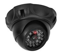 Caméra de Sécurité Factice, Caméras de Surveillance de Dôme Simulées à L'intérieur de Fausse Caméra Extérieure avec Lumière LED Rouge Clignotante (sans Batterie)