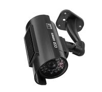 Caméra de sécurité Factice D'imitation étanche à énergie Solaire avec Lumière LED Clignotante pour la Surveillance Extérieure