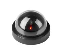 Caméra de sécurité factice dôme réaliste avec lumière LED clignotante, système de dissuasion résistant aux intempéries pour usage