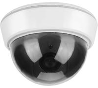Caméra De Sécurité Factice, Fausse Caméra De Surveillance Pour La Maison En Forme De Dôme Avec Feux Rouges Clignotants Simulés Ir - Utilisation Intérieure Et Extérieure[CAM09338]