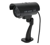 CaméRa De SéCurité Factice, Fausse VidéOsurveillance, Simulation De VidéOsurveillance, Avec Autocollant D'avertissement De LumièRe Clignotante Rouge RéAliste