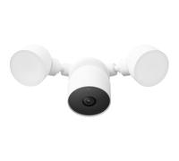 Google – Caméra de sécurité Nest Cam avec projecteur (Extérieur, filaire) 1080p Snow