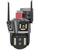 Caméra de sécurité grand angle, Caméra IP WiFi extérieure 6K HD, Zoom 10X, PTZ, quatre objectifs, trois double écran, 5K, 12mp, 16mp, suivi automatique, vidéosurveillance avec une conception d'amplifi