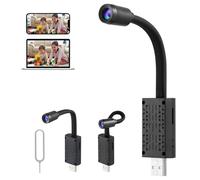 Caméra de Sécurité Intérieure 1080p USB pour Voiture et Garçon et | Vision Nocturne, Interphone Vocal, Détection de Mouvement, Câble Flexible Métal, Connexion Usb, Usage Maison Style Aléatoire