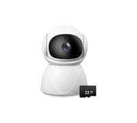 Caméra de sécurité intérieure alimentée par l'IA - Angles de vision à 360 degrés - Détection de mouvement - Stockage dans le cloud - Caméra de surveillance ABS
