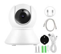 Caméra de sécurité intérieure connectée, babyphone HD avec détection de mouvement, audio bidirectionnel, vision nocturne, stockage cloud, carte