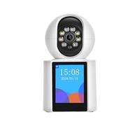 Caméra de sécurité, Interphone vidéo avec caméra IP Wi-FI 5 MP, babyphone, écran 2,8 Pouces, caméra de Surveillance connectée Wi-FI avec Suivi Automatique.(5MP Camera with 128G)