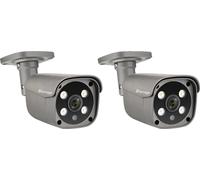 Caméra de sécurité POE, résolution 8MP/5MP, audio bidirectionnel, 2 caméras POE 5MP