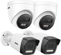 Caméra de sécurité, résolution 12MP, double lumière intelligente, évaluation IP67, 4pcs caméra-b