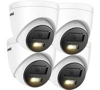 Caméra de sécurité, résolution 12MP, double lumière intelligente, évaluation IP67, 4pcs caméra-c