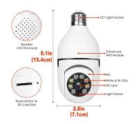 Caméra de sécurité RW104P avec support de lampe