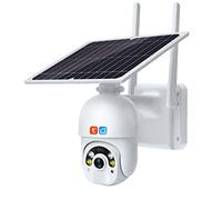 Caméra de sécurité sans fil extérieure, caméra à énergie solaire avec batterie rechargeable, caméras Wifi 1080P Tuya Smart Life, détection de mouvement, étanche IP66