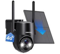Caméra de sécurité solaire cellulaire 4G LTE sans fil pour l'extérieur, pas de WiFi à énergie solaire, vue en direct à 360°, vision nocturne en couleur 2K, détection PIR, audio bidirectionnel, alerte