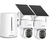 Caméra de sécurité solaire, résolution 4MP, double bande Wi-Fi, 9000mAh 2 pièces caméra