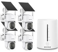 Caméra de sécurité solaire, résolution 4MP, double bande Wifi, 9000mAh 4pcs caméra