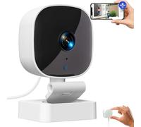 Caméra de Sécurité Succeedto Crystal Clear 2k, Caméras de Fenêtre sans Fil 2025 pour La Sécurité Intérieure, Vision Nocturne Couleur, Mini Wi-FI, Enregistrement(1pc)