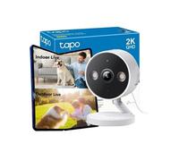 Caméra de sécurité Wi-Fi intelligente enfichable 2K 4MP Tapo C120 - Blanc-magnétique