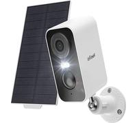 Caméra de sécurité WiFi 2K sans fil, alimentée par énergie solaire, vision nocturne couleur, détection de mouvement IA
