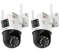 Caméra de sécurité WiFi PTZ ZOSI, résolution 8MP, technologie à double objectif, C298 Pro et SE