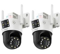 Caméra de sécurité ZOSI, double objectif 8MP, angle de vision 107°, C298 Max(2 PACK)