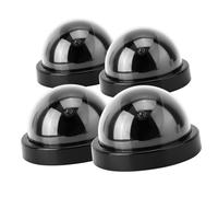 Caméra de Simulation de Dôme 4 Pièces CCTV Factice Fausse Caméra de sécurité avec Lumière LED Clignotante, Vous Pouvez Réduire Considérablement la Mise en œuvre du Système de