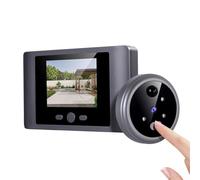 Caméra de sonnette intelligente avec écran HD de 2,8", judas sans fil avec détection de mouvement PIR, vision nocturne, batterie rechargeable USB pour la sécurité à domicile