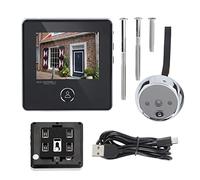 Caméra de Sonnette Judas, Caméra de Porte Vidéo 0.3MP Vision Nocturne Prenant des Photos Visionneuse de Porte Moniteur LCD Pour Sonnette Prenant des Photos